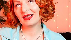 ASMR video - lipstick process - MILF with braces