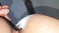 Anal training on sexy wife ends with anal creampie