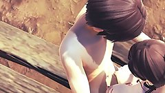 Hentai Uncensored 3D - Evelyn boobjob with cumshot at her face and boobs