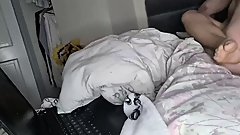 This horny pussy can take a huge dildo and my cock together