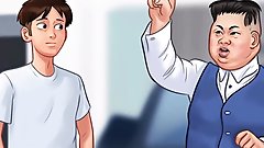 Summertime saga - sucking on jenny's boobs