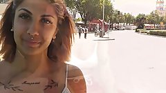 Valeria turns down a night of party for a night of FUCKING 2 DUDES!!