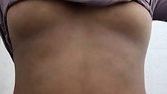 Desi Milf Sexybitch pressing her Big Boobs and taking Naked Bath after coming from Office