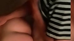 Friend Filming Doggy Style Fuck and cum on her ass. Taking cock in our living room bent over the coffee table.