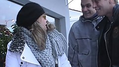 Old pussy fingering before double penetration