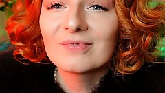 sexy short GLOVES FETISH video in FUR - sexual Domme Arya Grander