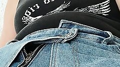 Touching my clit in the parking lot