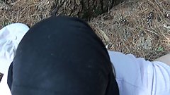 Arab wife cheating on husband in public