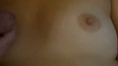 Wife gives me a BJ, then cum over her tits!