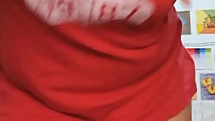 my chubby girlfriend putting a dildo in her pussy