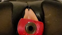 Triple penetration attemps. Final double and anal creampie