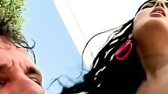 Busty big ass and big boobs MILF assdrilled outdoor