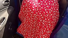 I was filmed from behind while I was cleaning the car in the salon