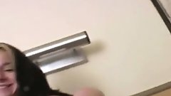 Violet gets a cumshot in POV style porno