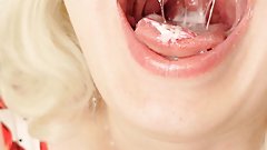BRACES fetish - ASMR video of eating MUKBANG... food fetish!!