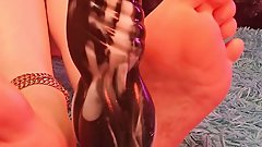 foot fetish video close up