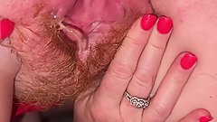 Slow Motion Creampie From BBC In Red Head Wifes Pussy
