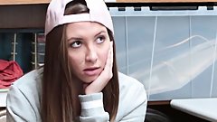 Shoplyfter - Perv Security Officer Bends Over Naughty Hayden Hennessy And Makes Her Regret Stealing