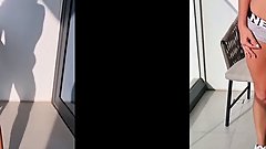 Public blowjob on the hotel balcony