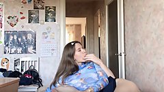 Gorgeous Brunette Amateur Video - Deepthroat and Cow Girl