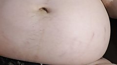 Playing with a big clitoris of pregnant BBW slutwife Milky Mari - POV + Close up